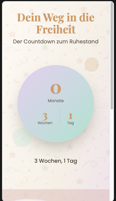 Dein Weg in die Freiheit – Renten-Countdown Screenshot 1