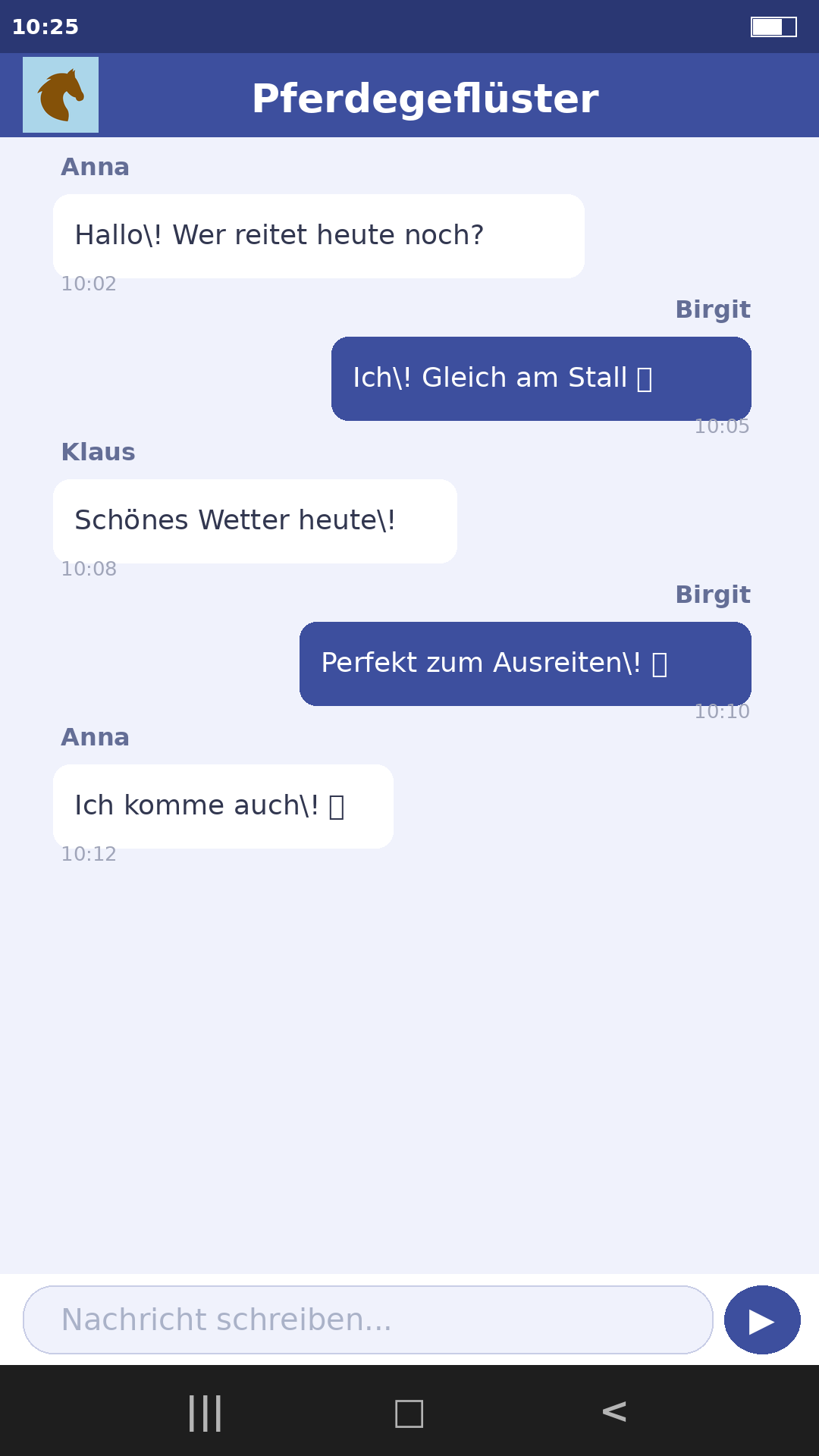 Pferdeflüster-App Screenshot 2